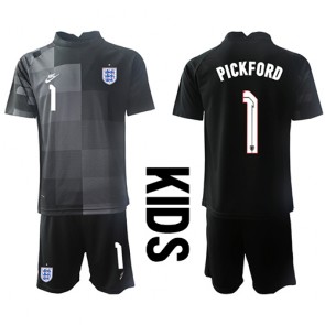 England Jordan Pickford #1 Målvakt kläder Barn VM 2022 Hemmatröja Kortärmad (+ korta byxor)